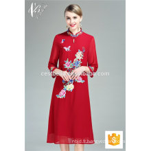 Robe Taobao Femmes Casual Fashion Chiffon Straight Dresses New Model Casual Robes longues